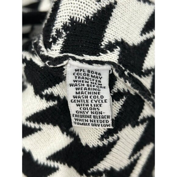Style & Co. Houndstooth Open Front Cardigan Sweater Sz M - Picture 6 of 9